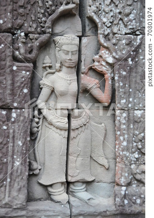 Cambodia, Angkor Ruins, Ta Som, Devata (Goddess) Cambodia, Angkor Ruins, Ta Som, Devata (Goddess) 70801974