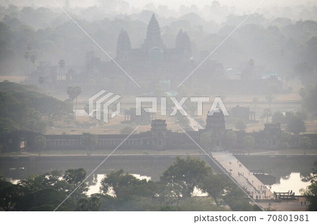 Angkor Wat in the morning haze, Cambodia 70801981