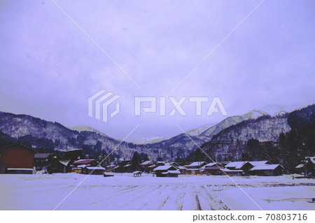 岐阜縣白川鄉雪景 70803716
