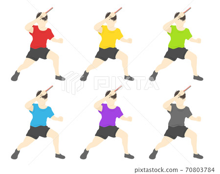 Illustration of a male table tennis player Illustration of a male table tennis player 70803784