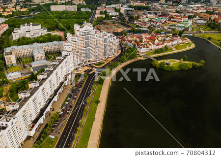 Panoramic view of the historical center of Minsk.Old town in the center of Minsk.Belarus 70804312
