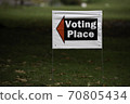 Information sign to the election voting place 70805434
