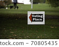 Information sign to the election voting place 70805435