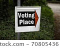 Information sign to the election voting place 70805436