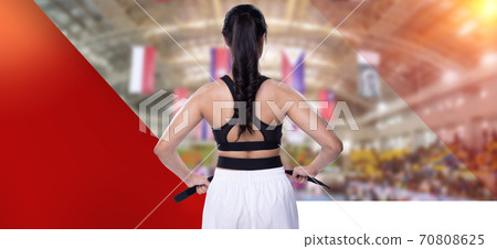 TaeKwonDo Karate national athlete kick punch on white background isolated 70808625