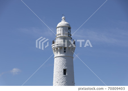 Izumo Hinomisaki Lighthouse standing in the blue sky Izumo Hinomisaki Lighthouse standing in the blue sky 70809403