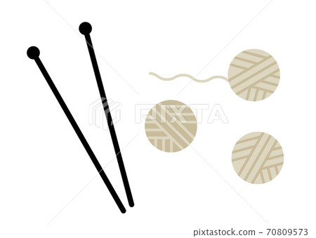 Yarn ball and knitting stick Yarn ball and knitting stick 70809573