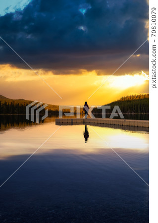 Girl in Beautiful Canadian Nature Girl in Beautiful Canadian Nature 70810079