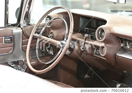Historic car cockpit 70810612
