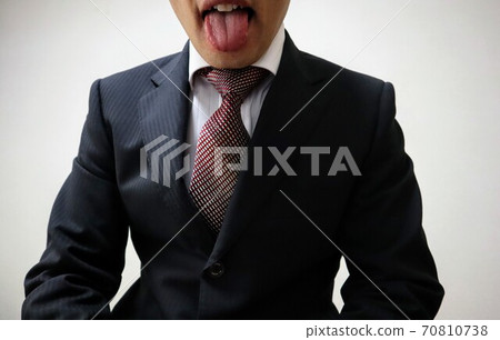 侮辱對方的商人的特寫 70810738