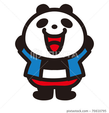 Panda character who rejoices hurray Panda character who rejoices hurray 70810795