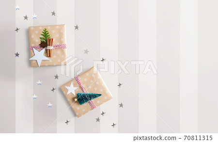 Handmade Christmas gift boxes with ornaments Handmade Christmas gift boxes with ornaments 70811315