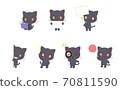 Black cat _ various pose sets 70811590