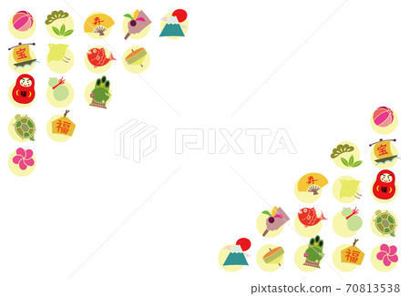 Lucky material background material frame postcard 70813538