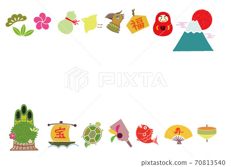 Lucky material background material frame postcard 70813540
