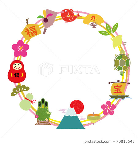 幸運素材背景素材框架 70813545