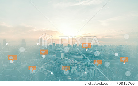 Social media and digital network 70813766