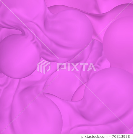 Vector pink background from balls covered with cloth with folds and tension. Abstract background for website or flyers and banners 70813958