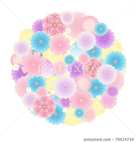 菊花圖案圓形圖案 菊花圖案圓形圖案 70814739