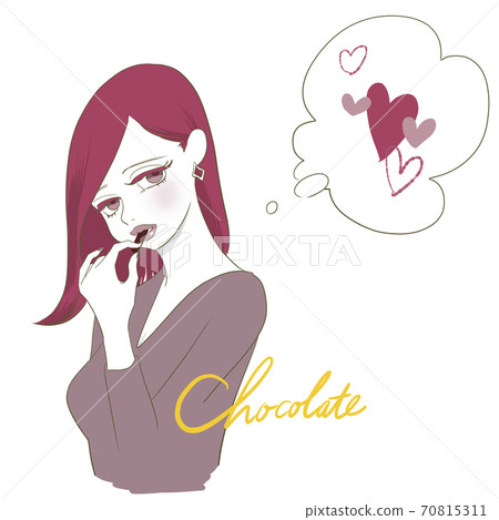 女人吃巧克力(粉紅色) 女人吃巧克力(粉紅色) 70815311
