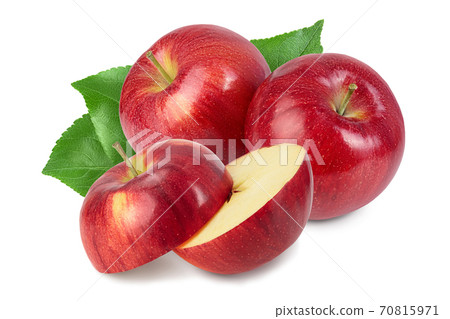 Red apple isolated on white background with clipping path and full depth of field 70815971