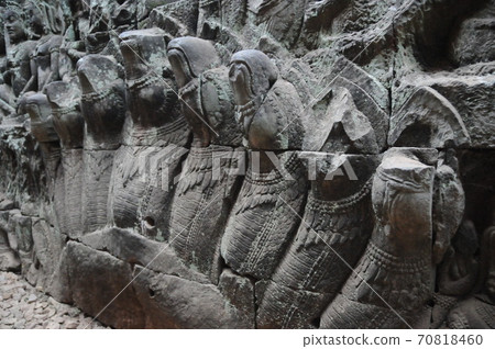 柬埔寨，吳哥湯姆（Angkor Tom），王府麗萊國王露台的救濟（神戶市） 70818460