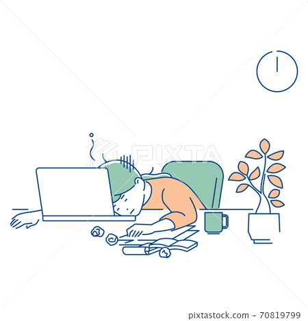 遠程工作/精疲力盡的女人/ 3色 遠程工作/精疲力盡的女人/ 3色 70819799