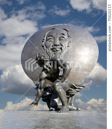 The monument of Ho Chi Minh (was erected at 18th May of 1990) in Moscow, Russia. The authors of the monument are sculptor V.E. Tsigal and architect R.G. Kananin The monument of Ho Chi Minh (was erected at 18th May of 1990) in Moscow, Russia. The authors of the monument are sculptor V.E. Tsigal and architect R.G. Kananin 70820215