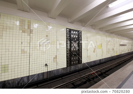 Metro station Kolomenskaya (It is written in Russian) in Moscow, Russia. It was opened in 11 August 1969 Metro station Kolomenskaya (It is written in Russian) in Moscow, Russia. It was opened in 11 August 1969 70820280