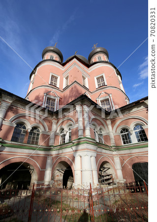 Donskoy Monastery. Medieval Russian churches on the territory -- monastery was established in 1591 and used to be a fortress. Moscow, Russia Donskoy Monastery. Medieval Russian churches on the territory -- monastery was established in 1591 and used to be a fortress. Moscow, Russia 70820331