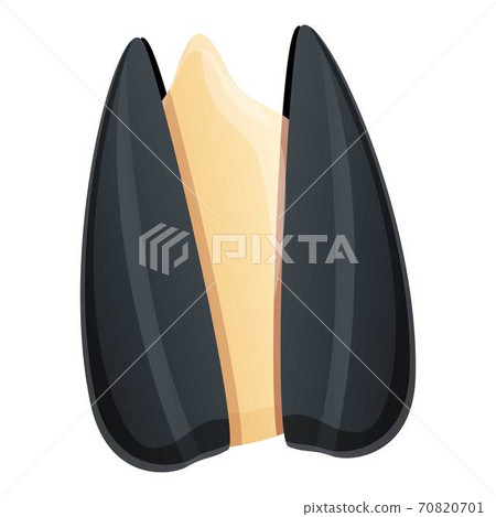 Vegan sunflower seed icon, cartoon style 70820701