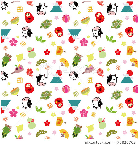 2021 Ox year lucky charm pattern pattern color 70820702