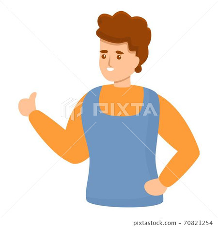 Smiling man icon, cartoon style Smiling man icon, cartoon style 70821254