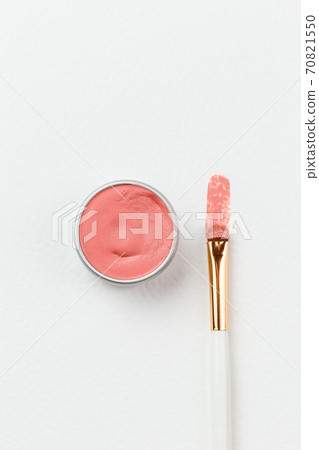 Smudge of pink nude tinted lipstick or cheek blush 70821550
