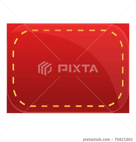 Red cloth label icon, cartoon style - Stock Illustration [70821802] - PIXTA