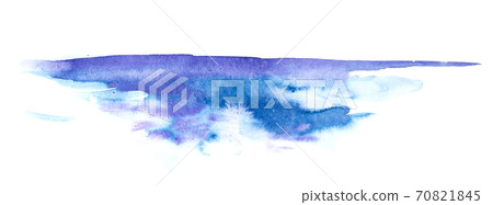 Water splash blue wave wavy symbol watecolor 70821845