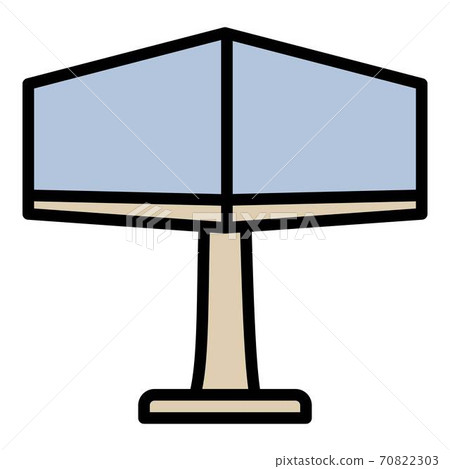 Outdoor advertising billboard icon, outline style 70822303