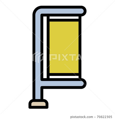 Outdoor advertising pillar icon, outline style - Stock Illustration ...