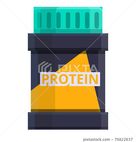 Protein meal jar icon, cartoon style 70822637