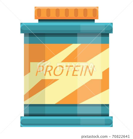 Protein sports nutrition icon, cartoon style 70822641