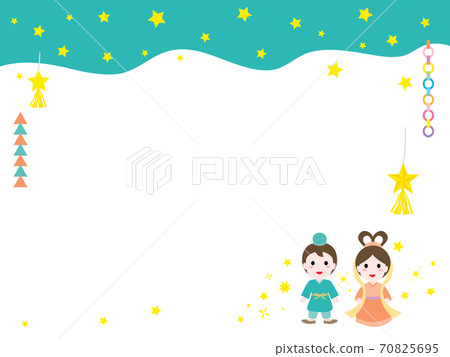 Card design of Orihime and Hikoboshi of Tanabata Card design of Orihime and Hikoboshi of Tanabata 70825695