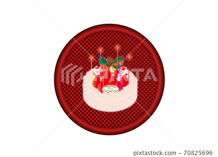 Christmas cake strawberry cream red check coin Christmas cake strawberry cream red check coin 70825696