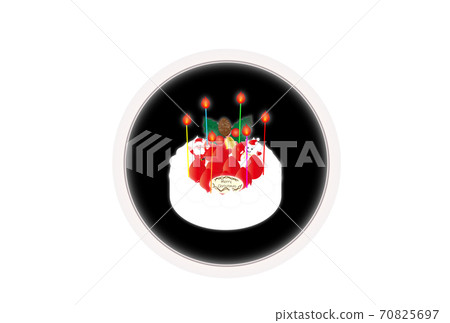 Christmas cake strawberry cream white coin Christmas cake strawberry cream white coin 70825697