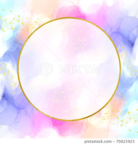 Alcohol ink art style material floral free space type 70825925