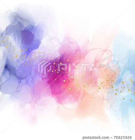 Alcohol ink art style illustration floral 70825926