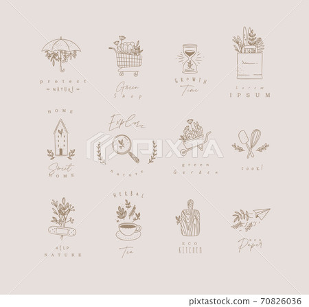 Natural style labels beige Natural style labels beige 70826036