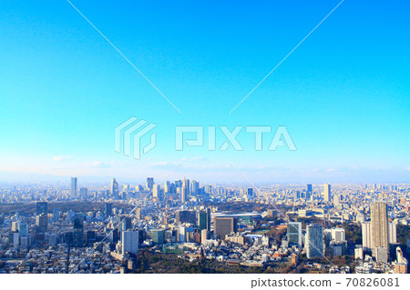 A view of Shinjuku Fukutoshin and its surroundings from a distance 70826081