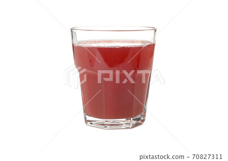 Glass of strawberry juice isolated on white background Glass of strawberry juice isolated on white background 70827311