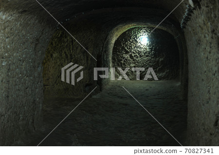 Cappadocia underground tunnel. 70827341