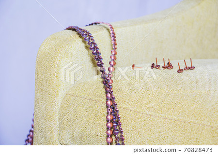 A new chair in the Baroque style, green on a white background 70828473